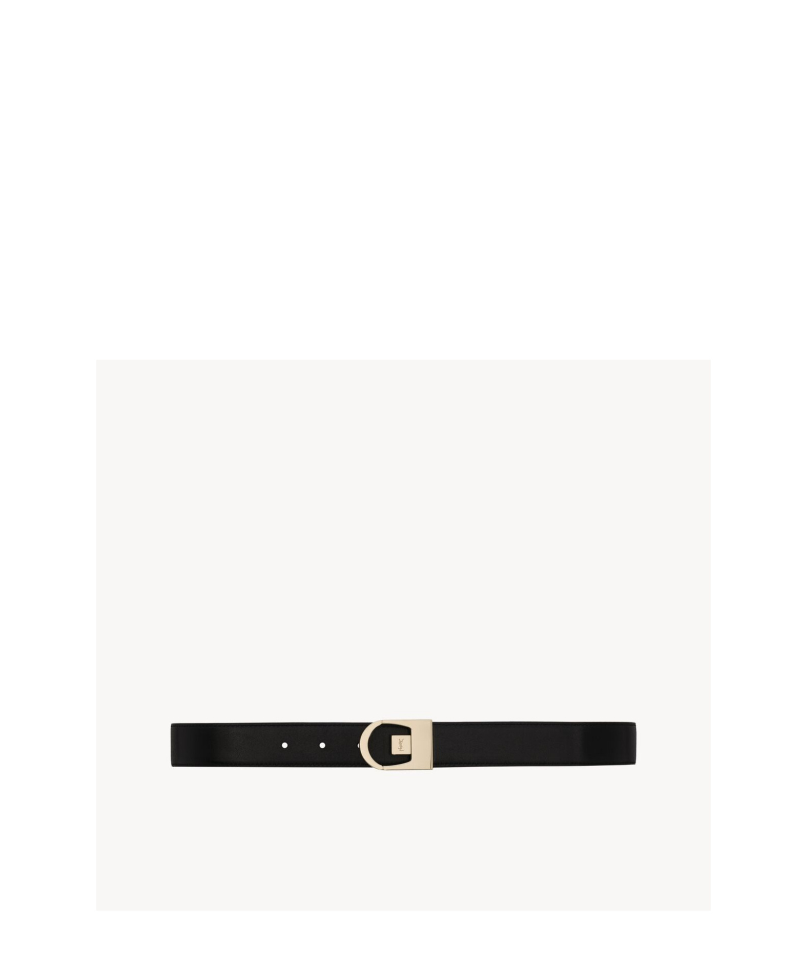 Saint Laurent Double-sided Belt In Black/reddish Brown
