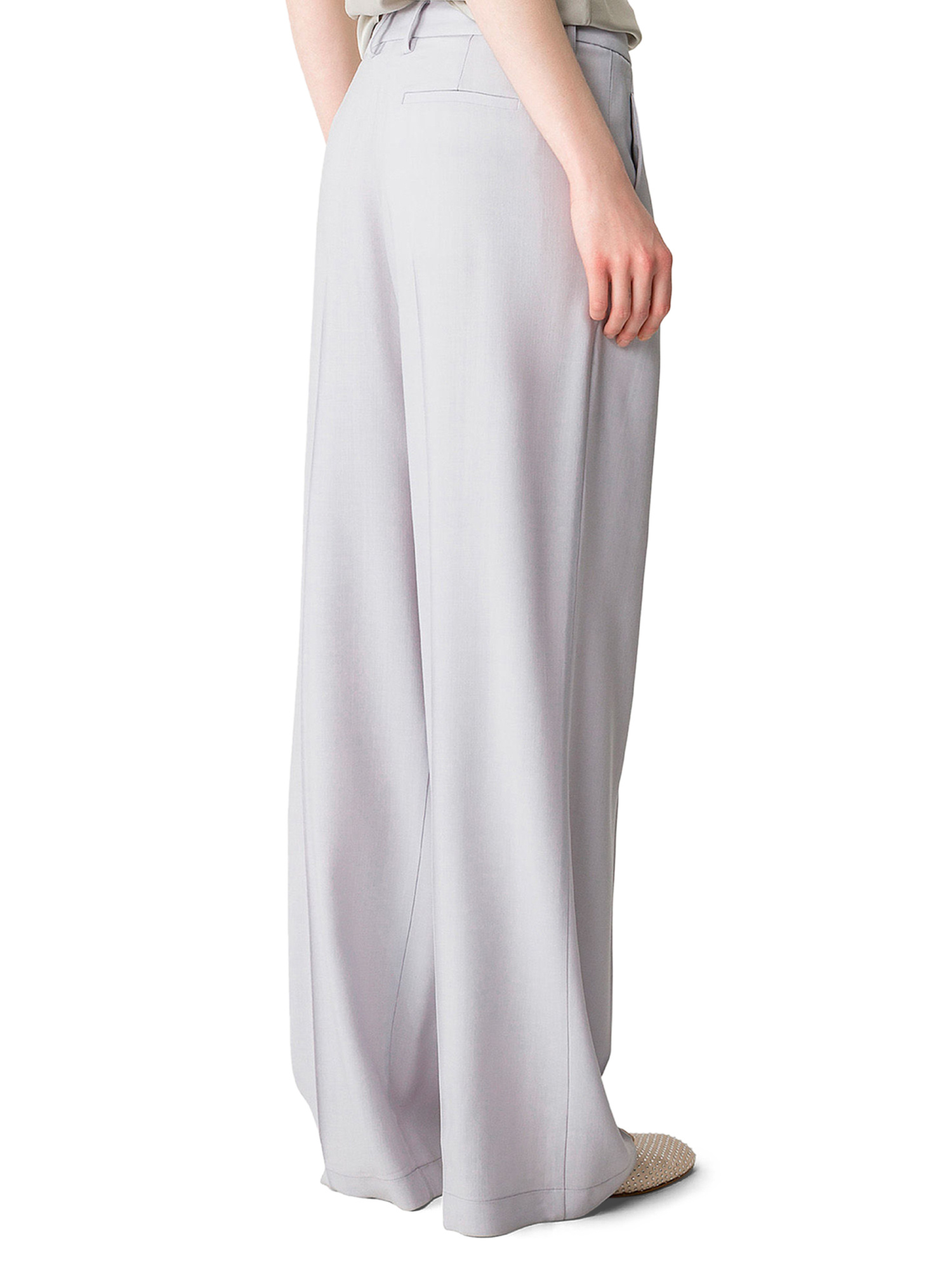Forte Forte Sartorial Wide-leg Trousers In Wool Viscose Twill In White