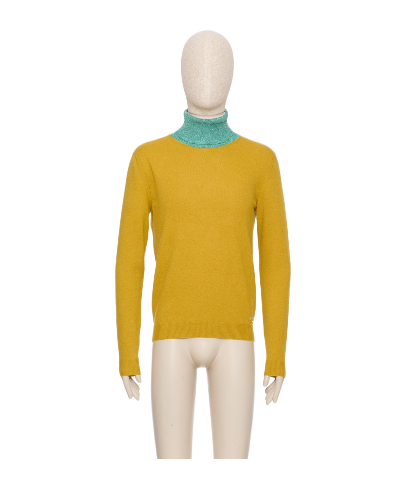 Valentino Long-sleeved Sweater In Yellow
