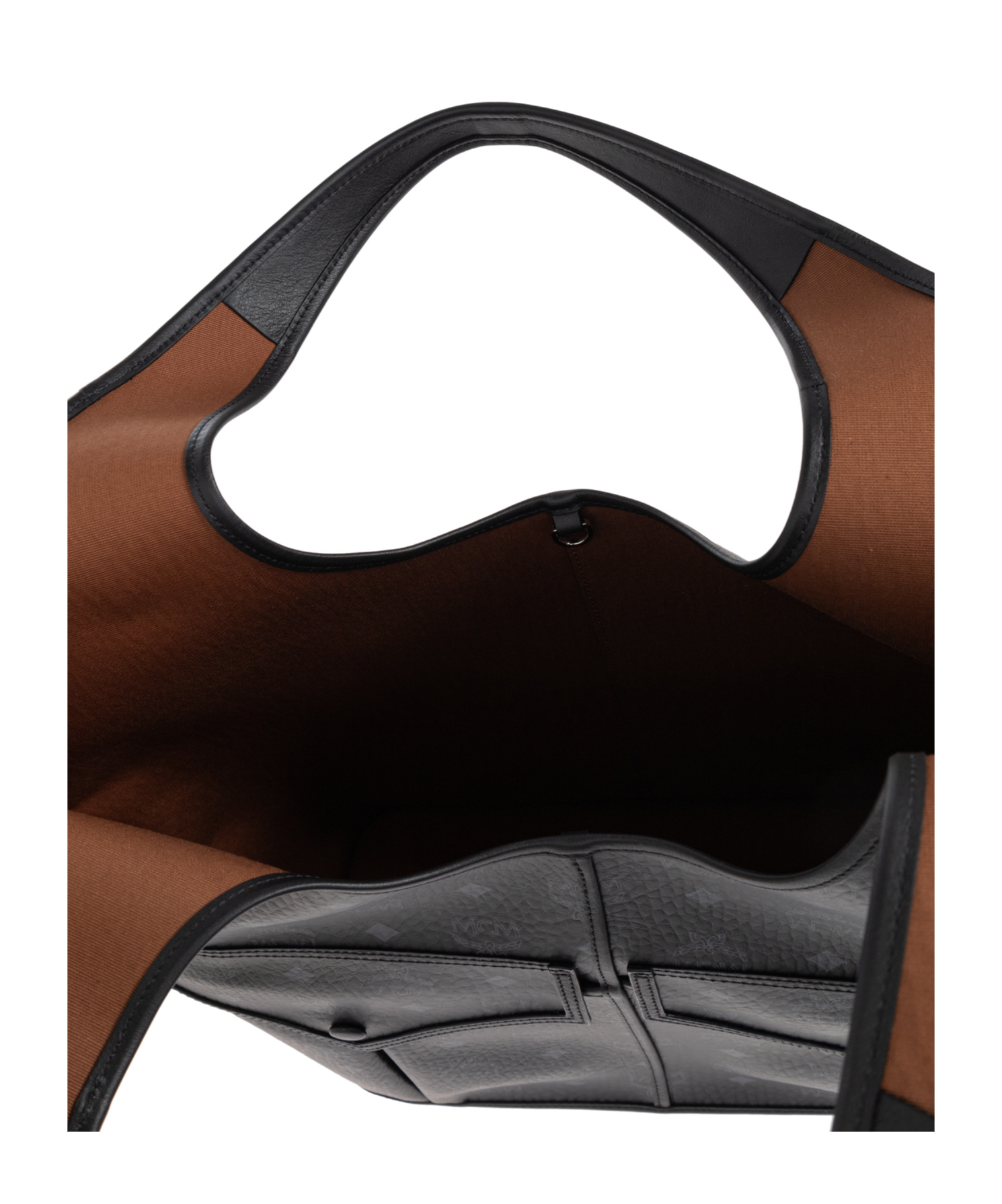 Mcm Aren Mama Visetos-pattern Tote Bag In Black