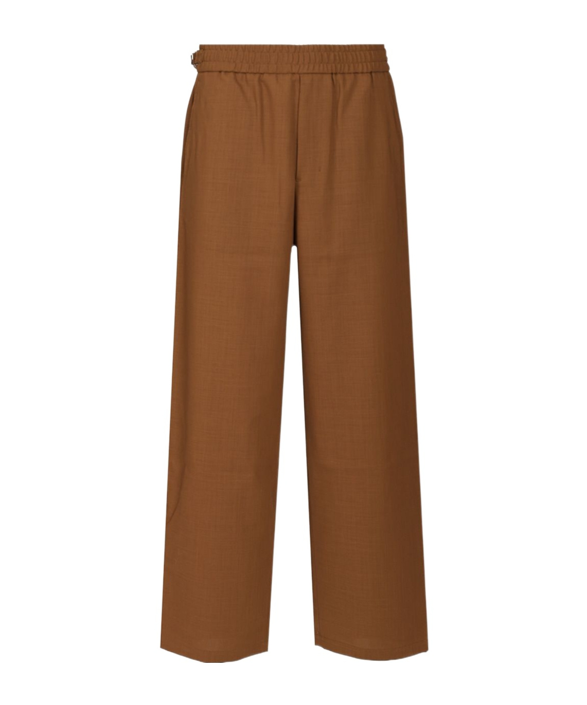 Ami Alexandre Mattiussi Ami Paris Elastic Wool Trousers In Brown