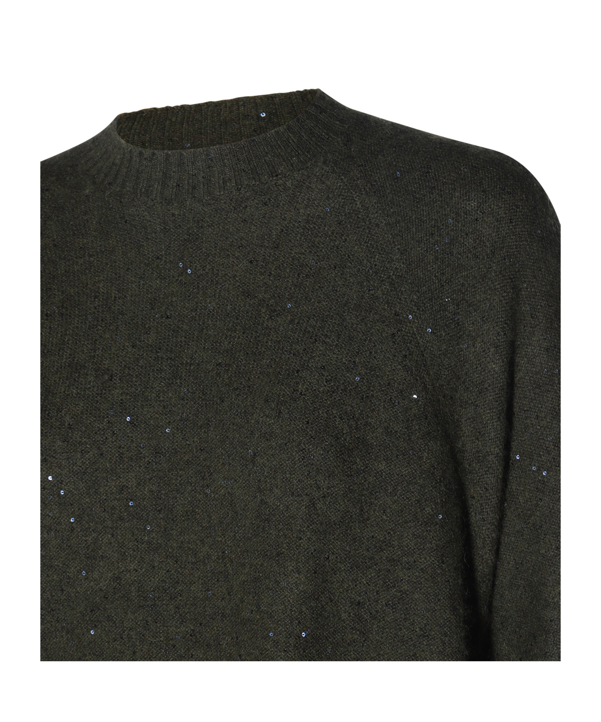 Fabiana Filippi Wool-blend Crew-neck Sweater In Black