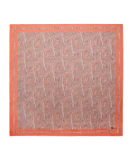 Etro Modal Shawl With Floral Paisley Motif In Brown