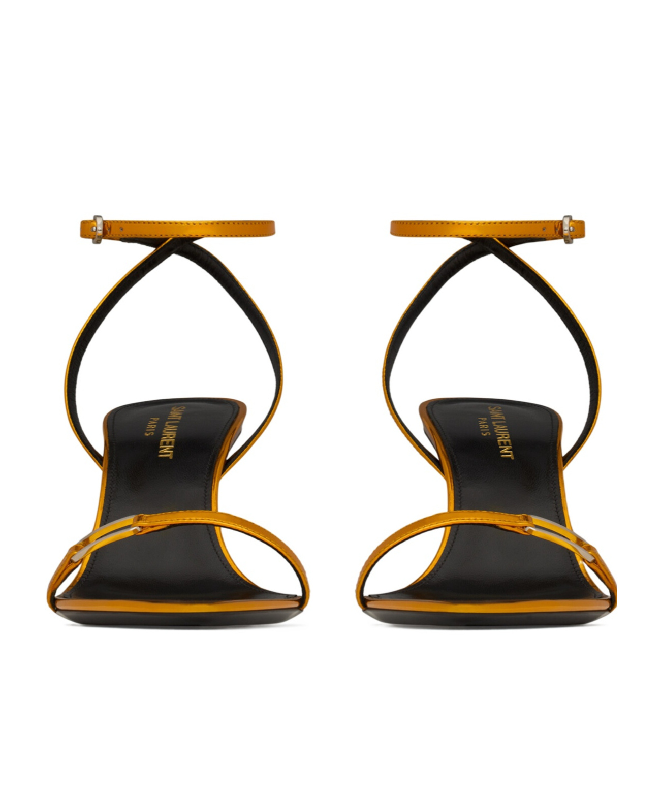 Saint Laurent Kitty Mirrored-leather Sandals In Multicolor