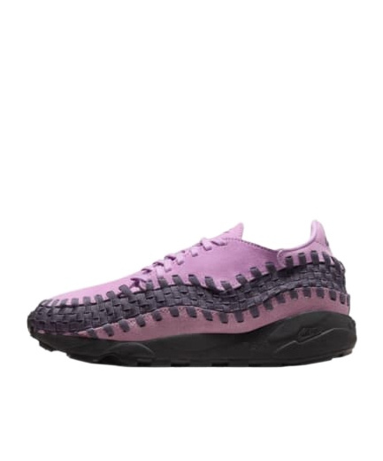 Nike Woven Footscape Sneakers Featuring Asymmetrical Lacing In Black