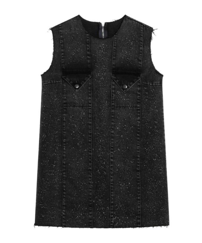 Namacheko Seams-details Sleeveless Mini Dress