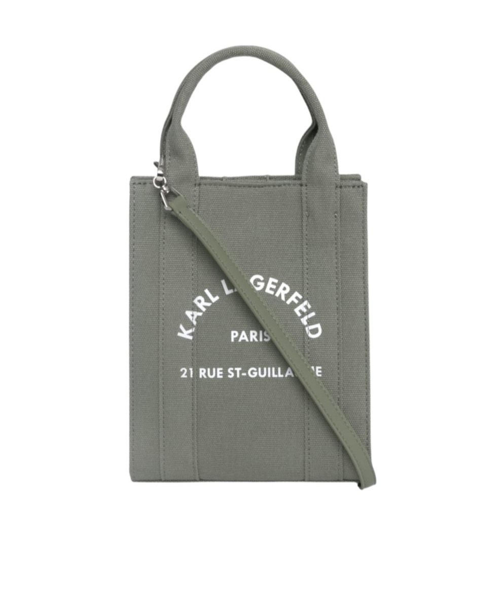 Karl Lagerfeld Patterned Shoulder Bag In Gray