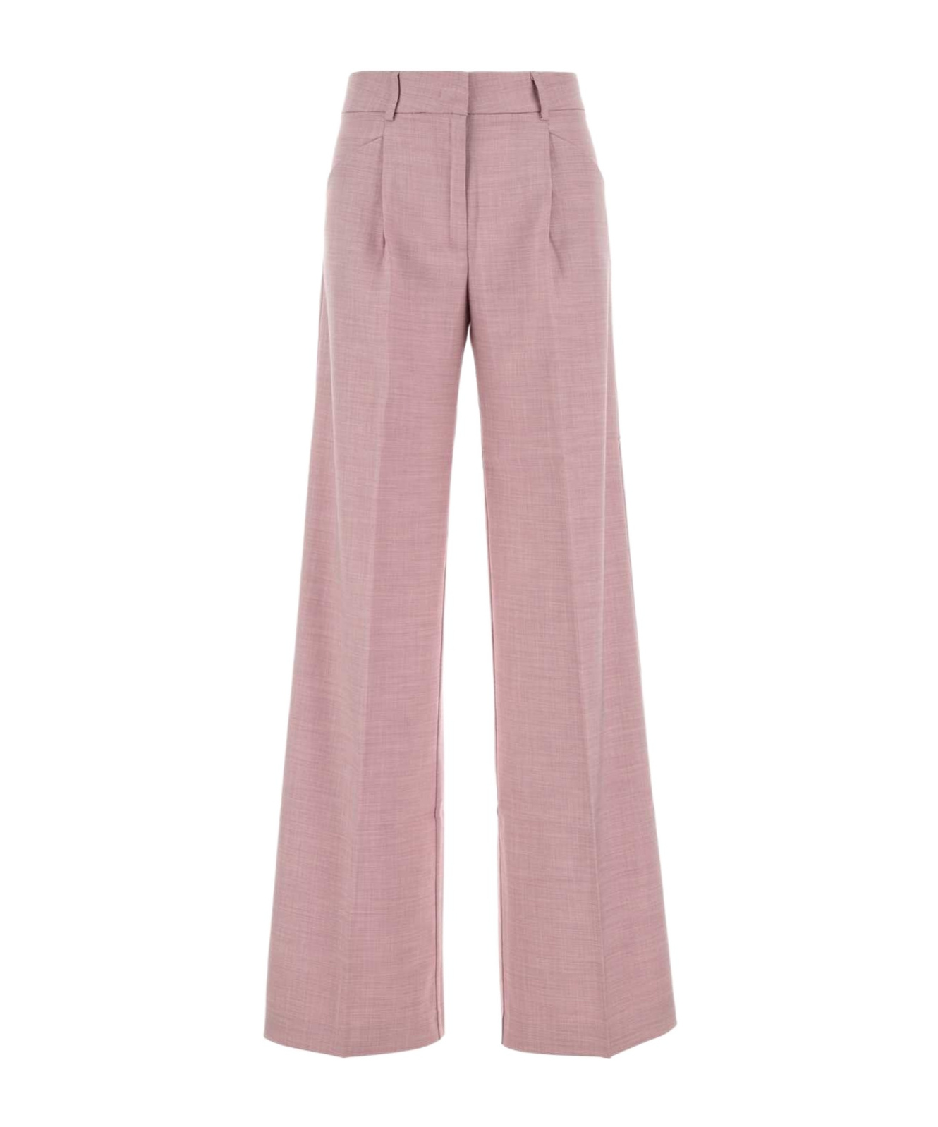 The Andamane High-waisted Wide-leg Palazzo Pant With Belt Loops In Pink