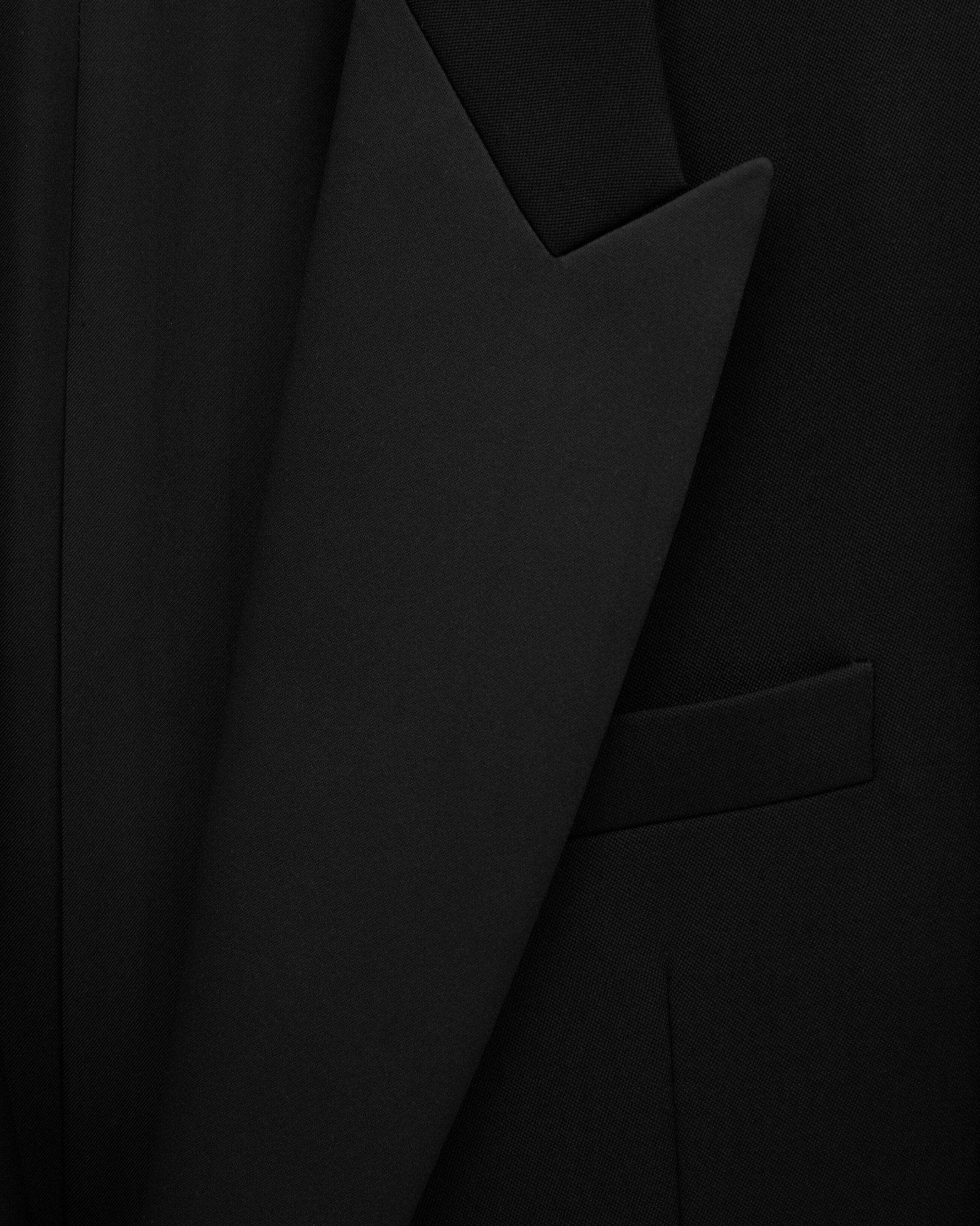 Saint Laurent Classic Long-sleeve Tuxedo Blazer In Black