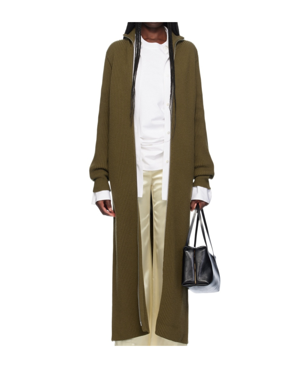 JIL SANDER ZIP TURTLENECK SWEATER