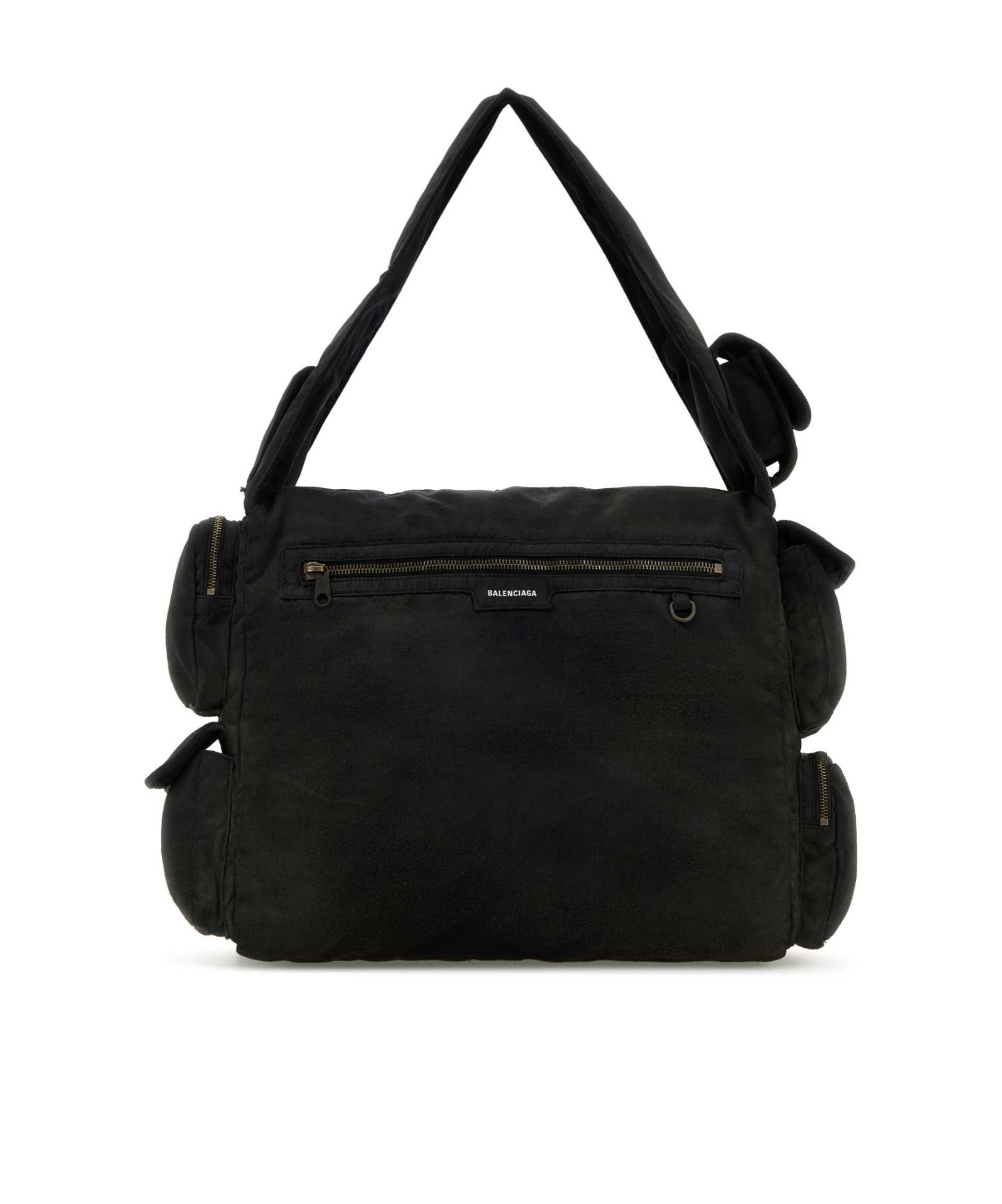 Balenciaga Superbusy Zippered Shoulder Bag In Black