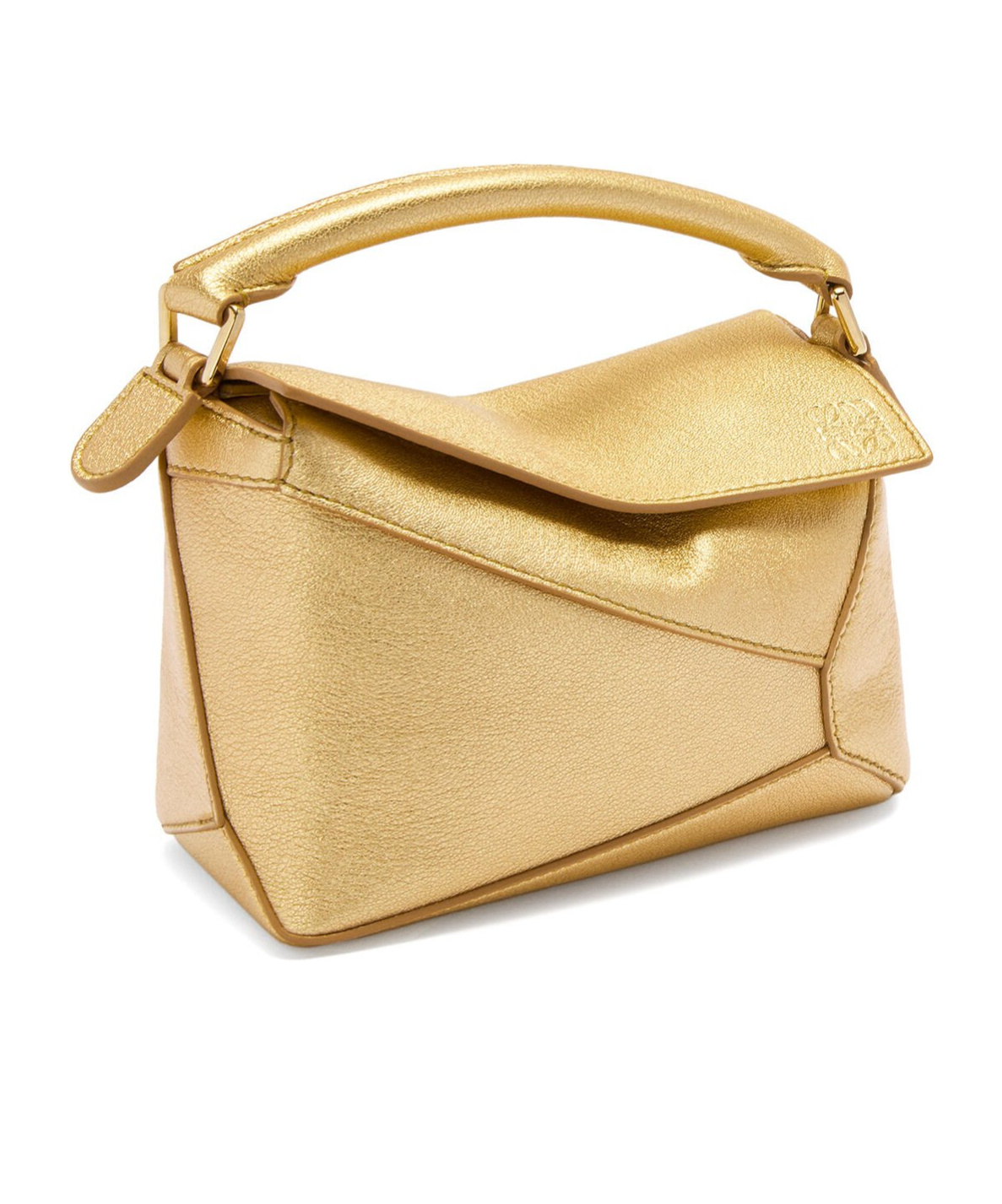 Loewe Small Cubi Anagram Jacquard Canvas And Leather Shoulder Bag In Nude