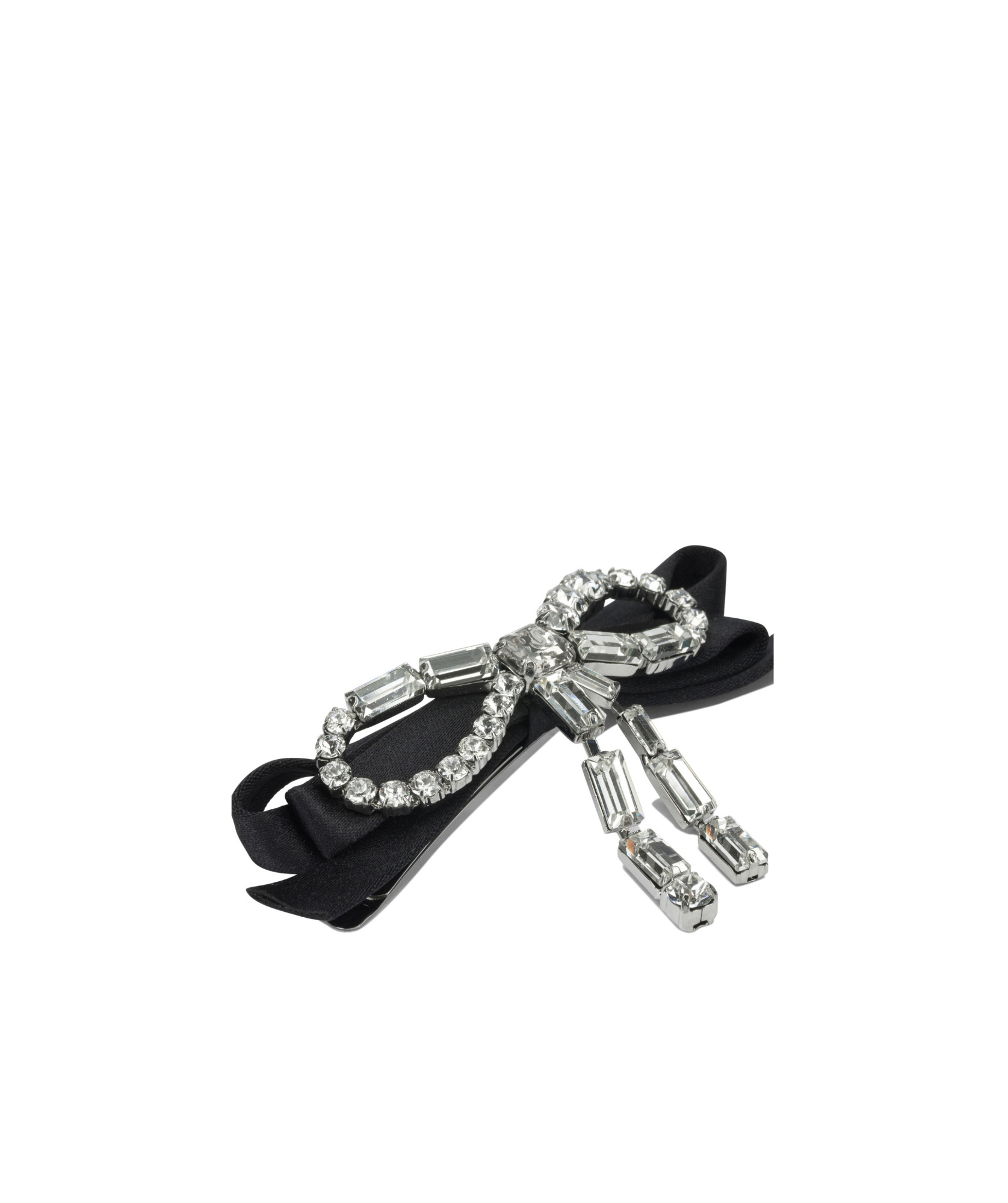 Jimmy Choo Embellished Bow Hair Clip In Metallic