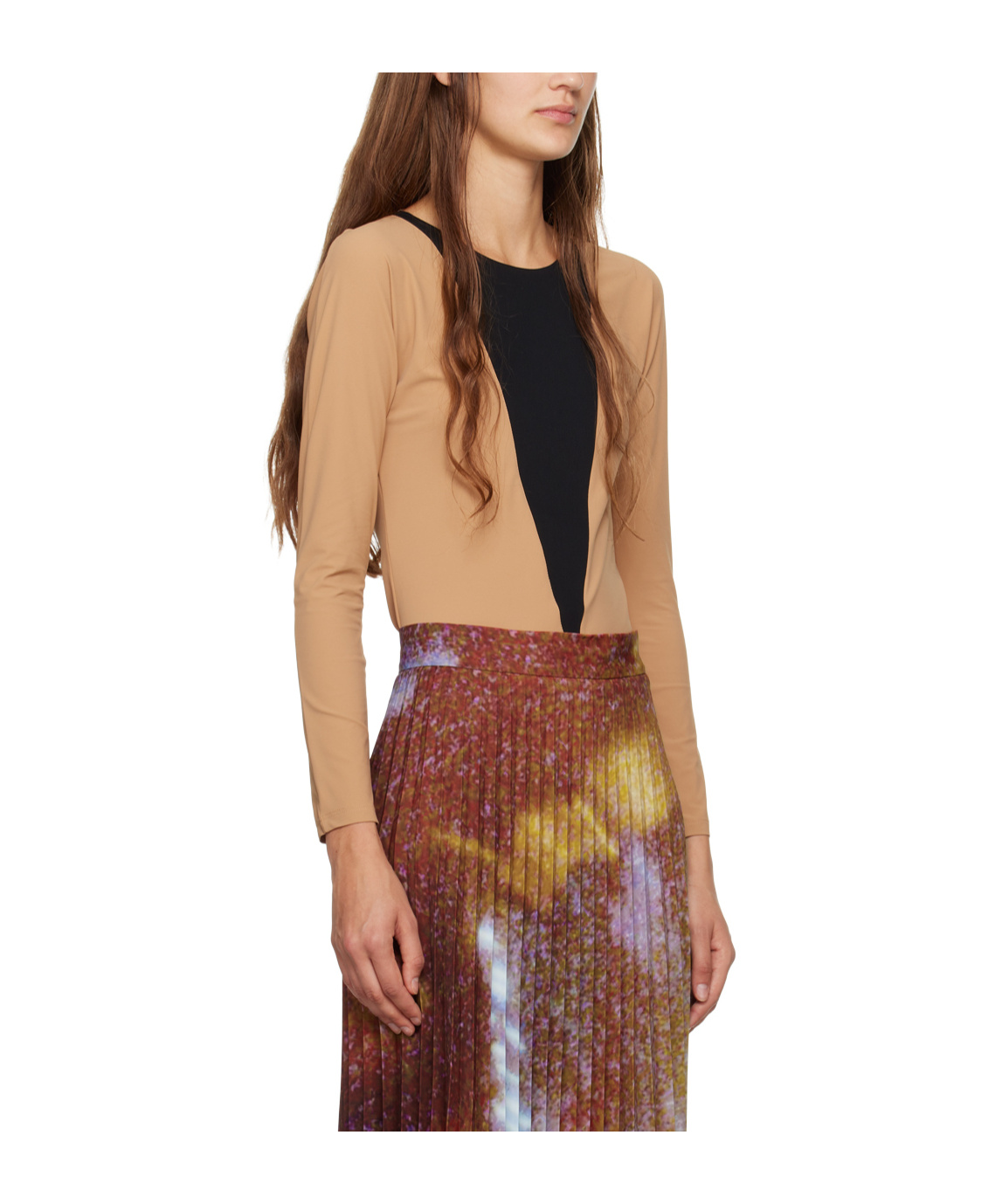 Mm6 Maison Margiela Triangle-shape Long-sleeve T-shirt In Multicolor