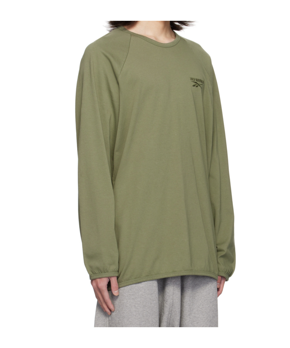 Hed Mayner Green Reebok Edition Long Sleeve T-shirt In Gray