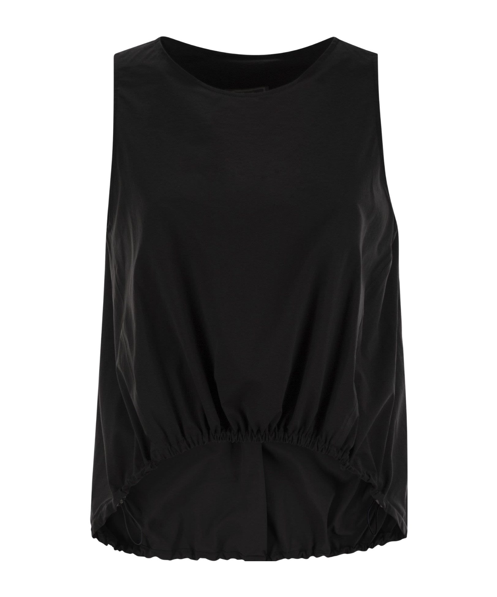 Herno Sleeveless Top In Tech Trait In Black