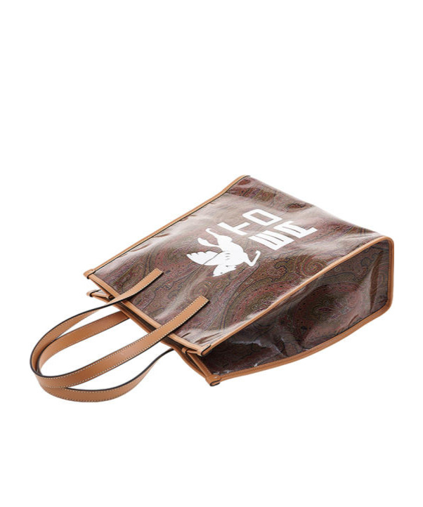 Etro Logo-print Tote Bag In Multicolor