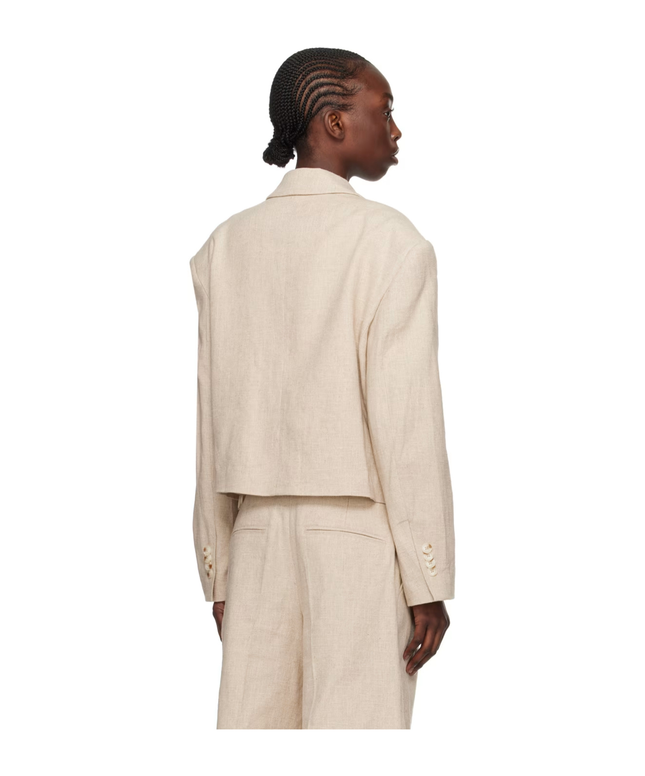 Remain Birger Christensen A Blazer With A Missing Corner Lapel In White