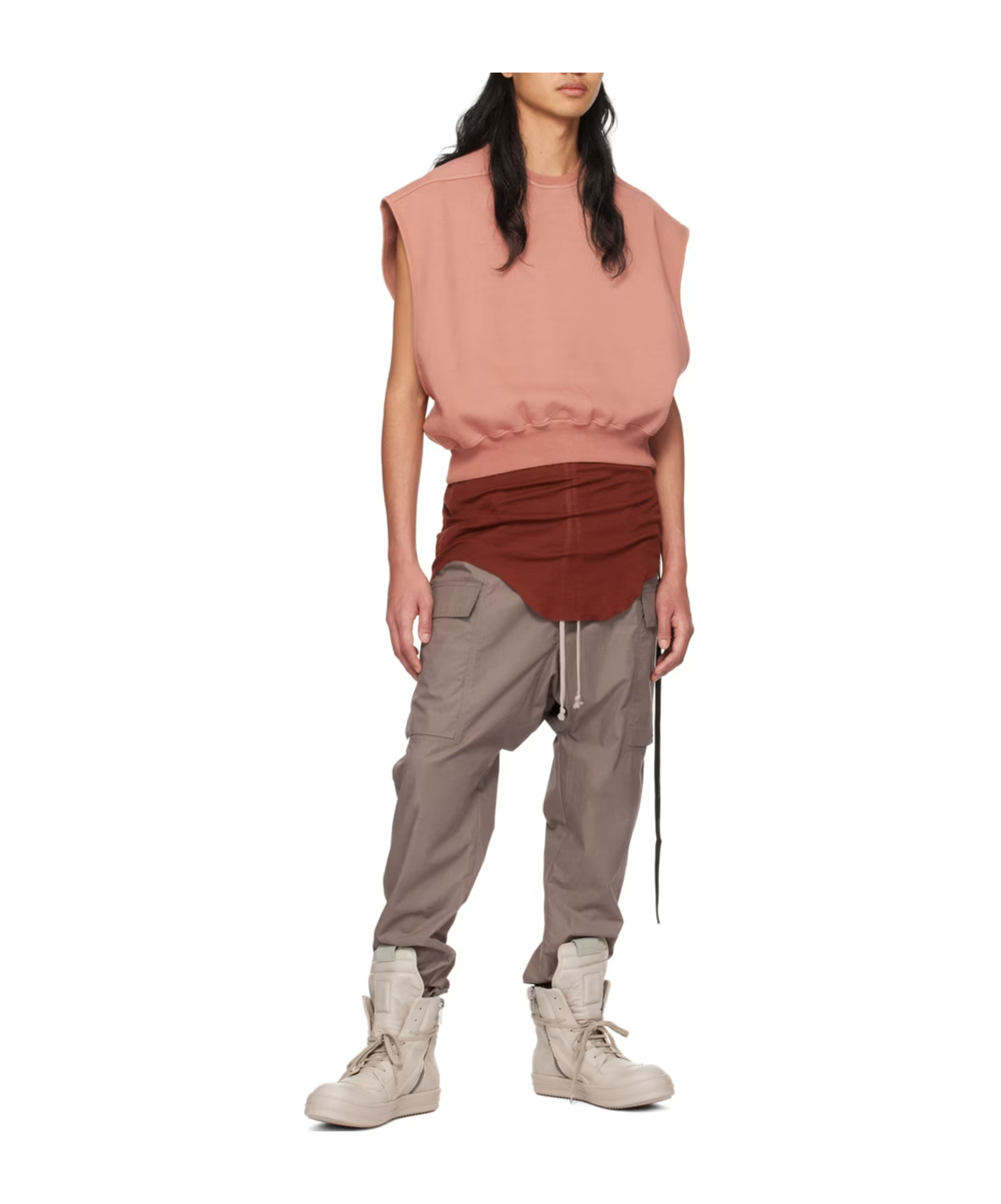 Rick Owens Drkshdw Pink Tatlin Sweatshirt In Pink