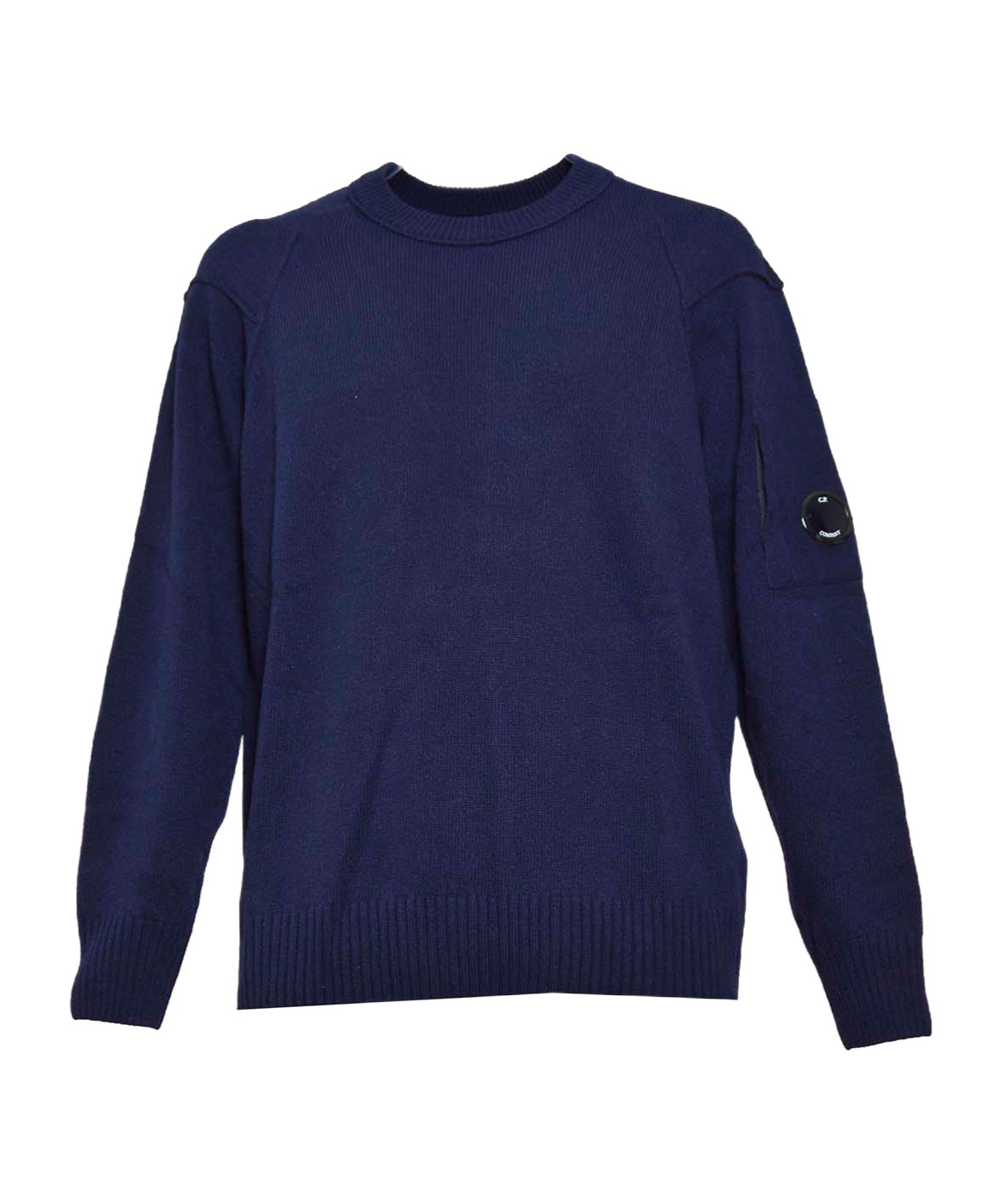 C.p. Company Round Neck Sweater In Blue