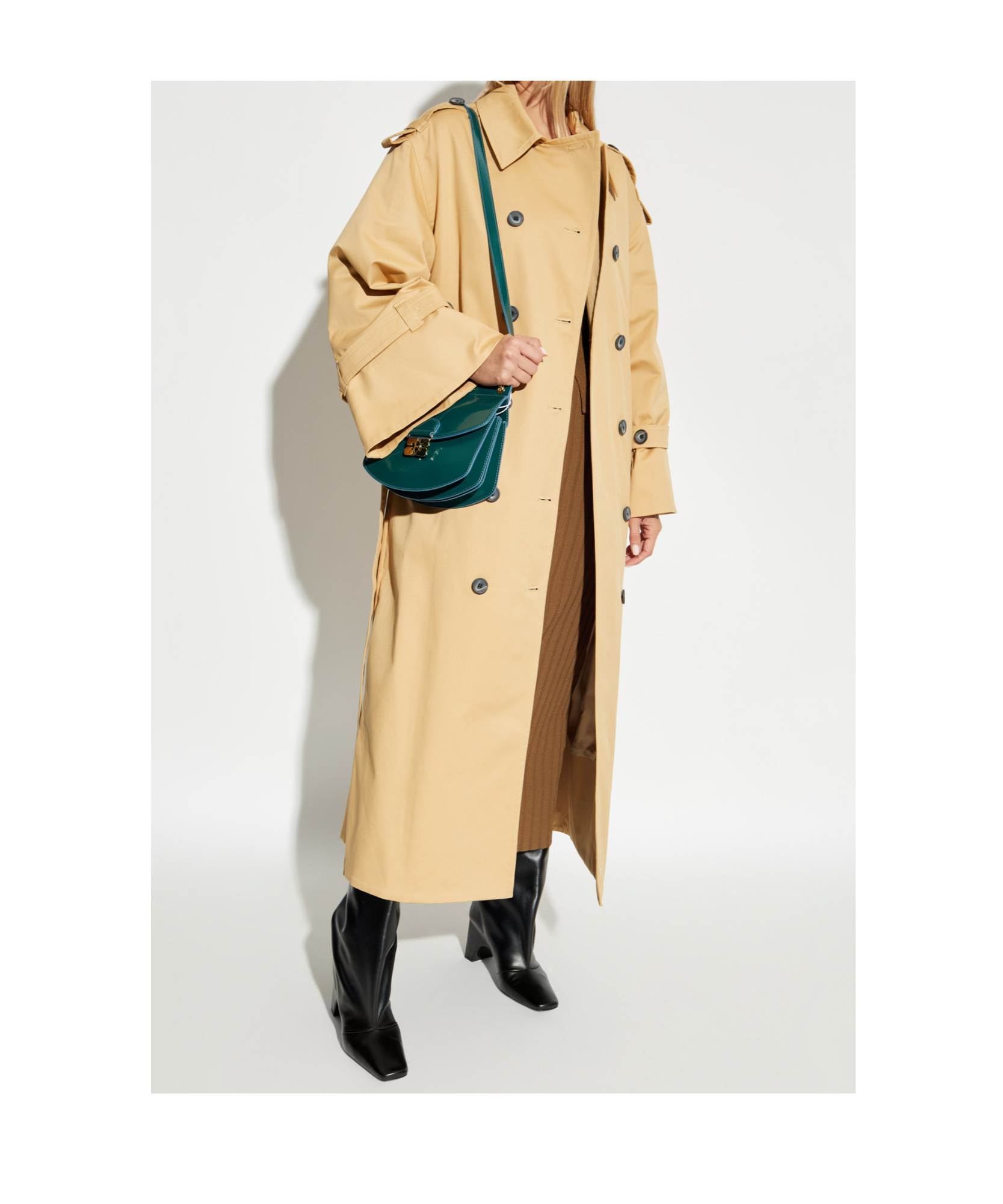 By Malene Birger Alanis Double-breasted Cotton Twill Trench Coat In Nude
