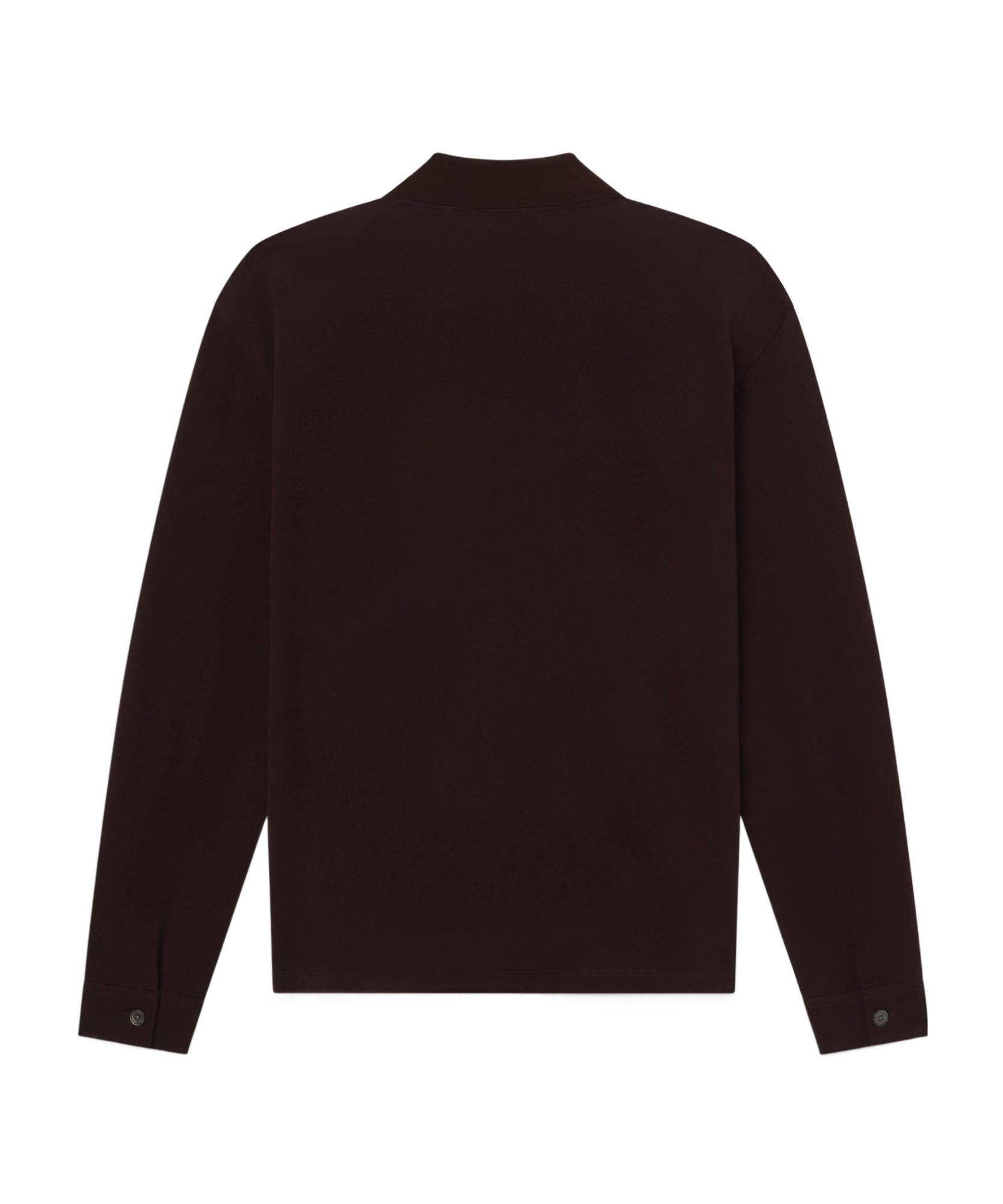 Frame Pique Regular Fit Long Sleeve Polo Shirt In Brown