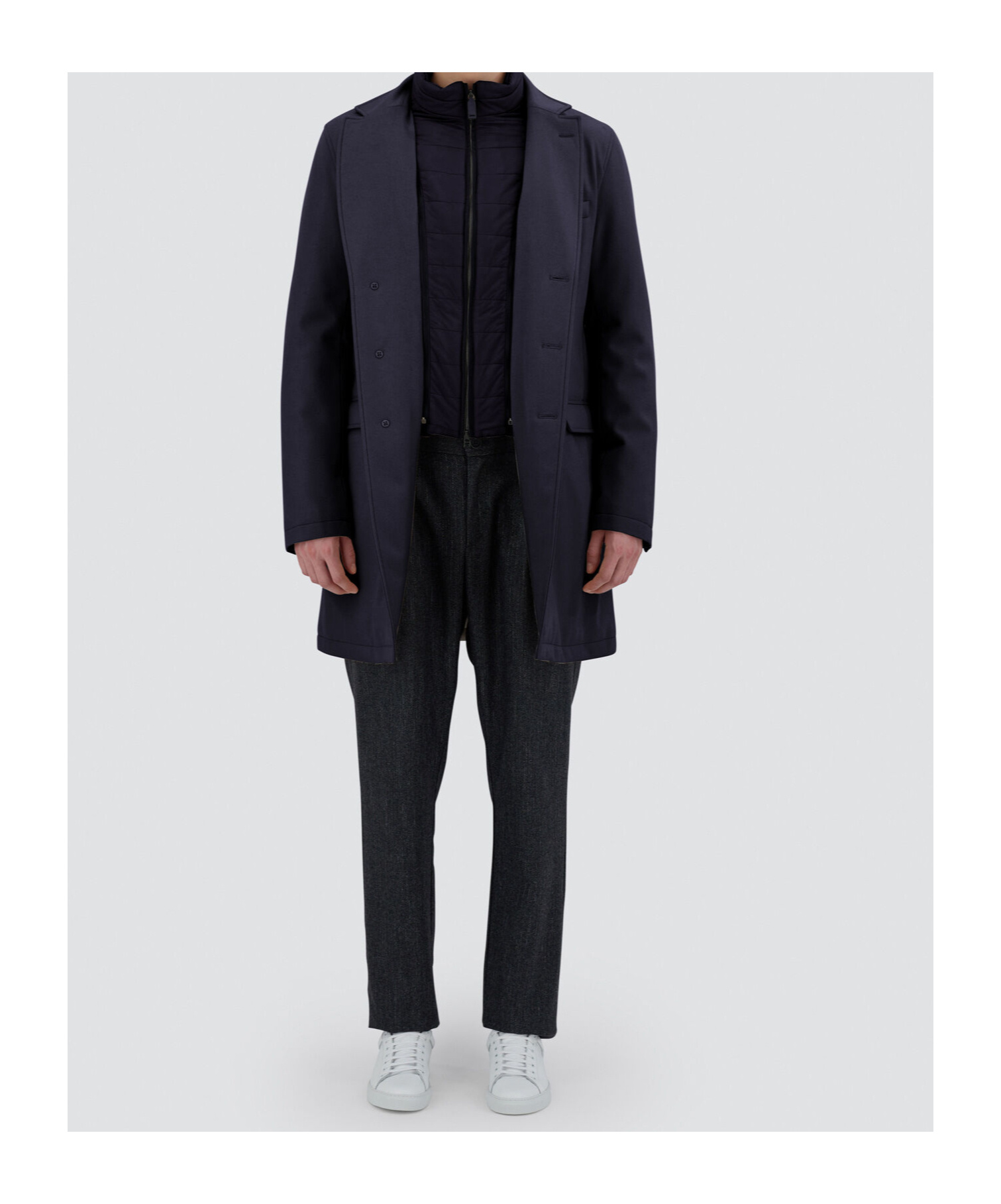 Herno Wool Beaver Coat In Black