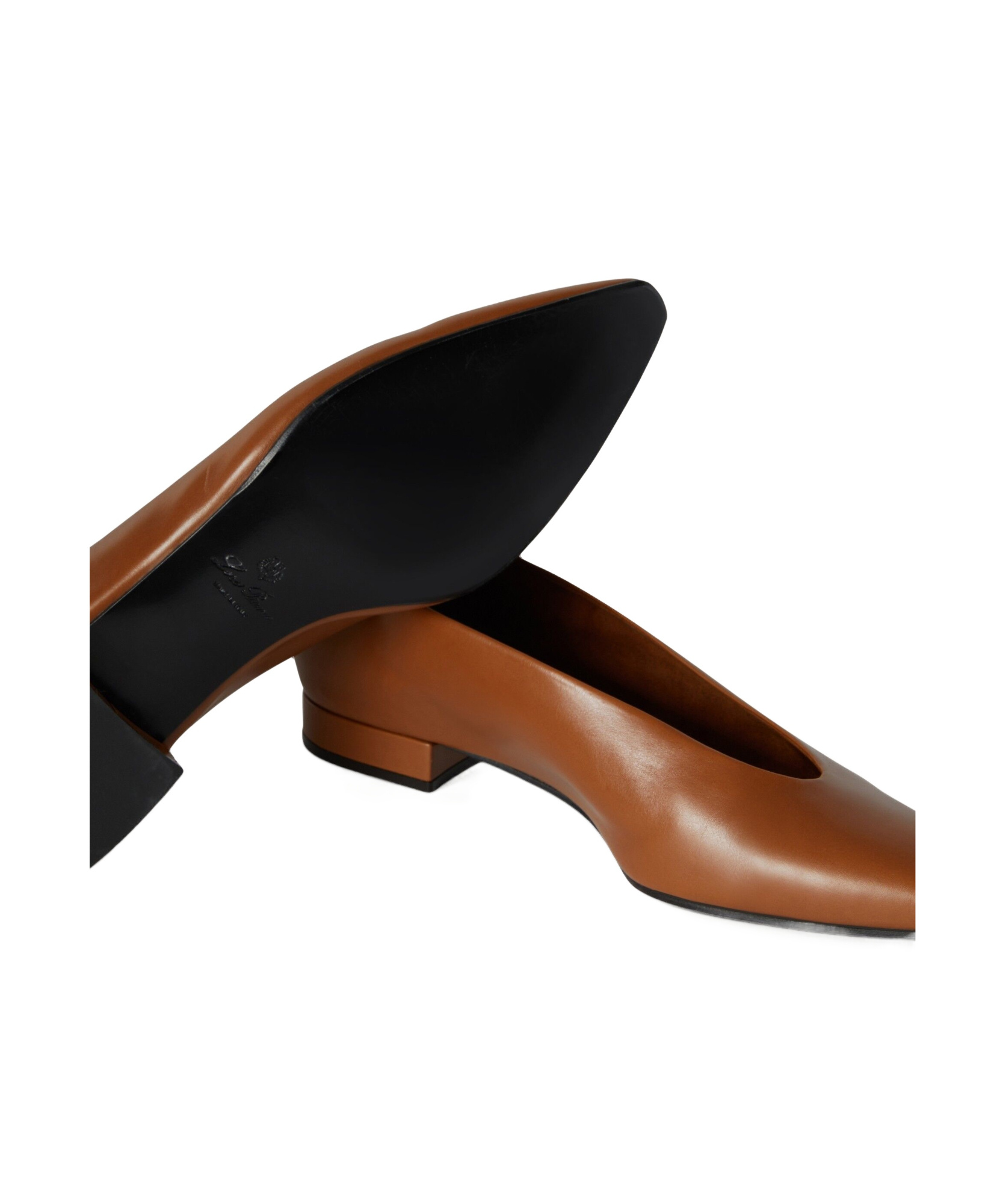 Loro Piana Pointed Flat Shoes In Brown