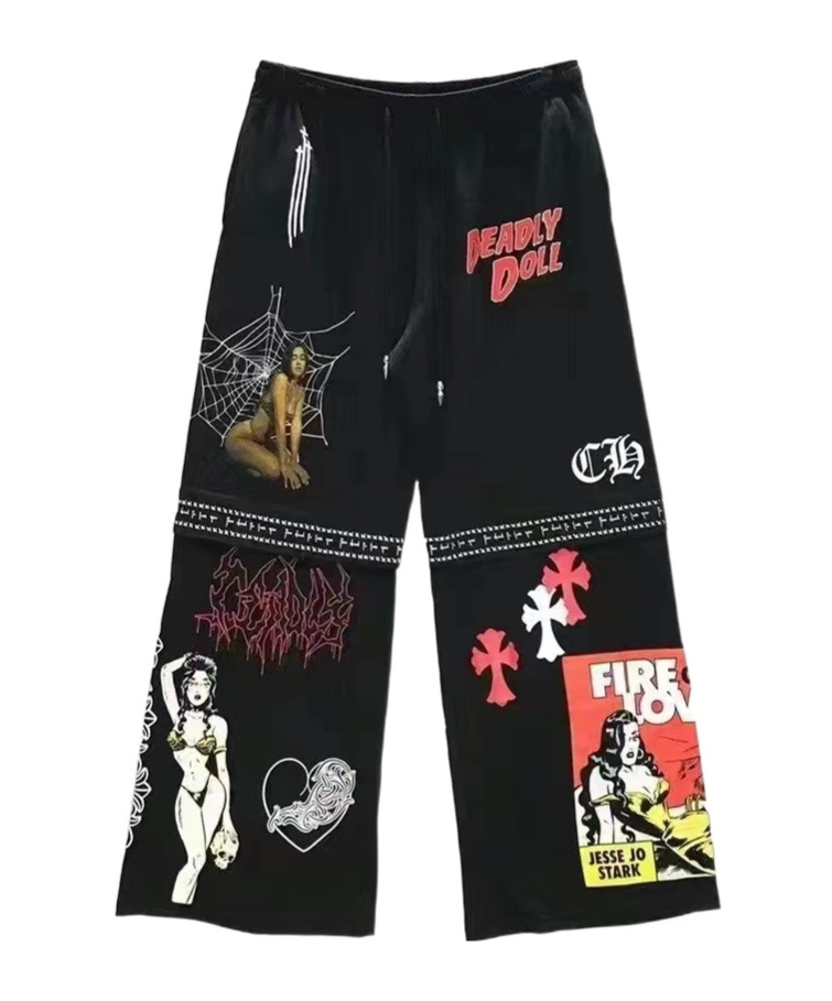 Chrome Hearts Drawstring Waist-edge Sweatpants In Black