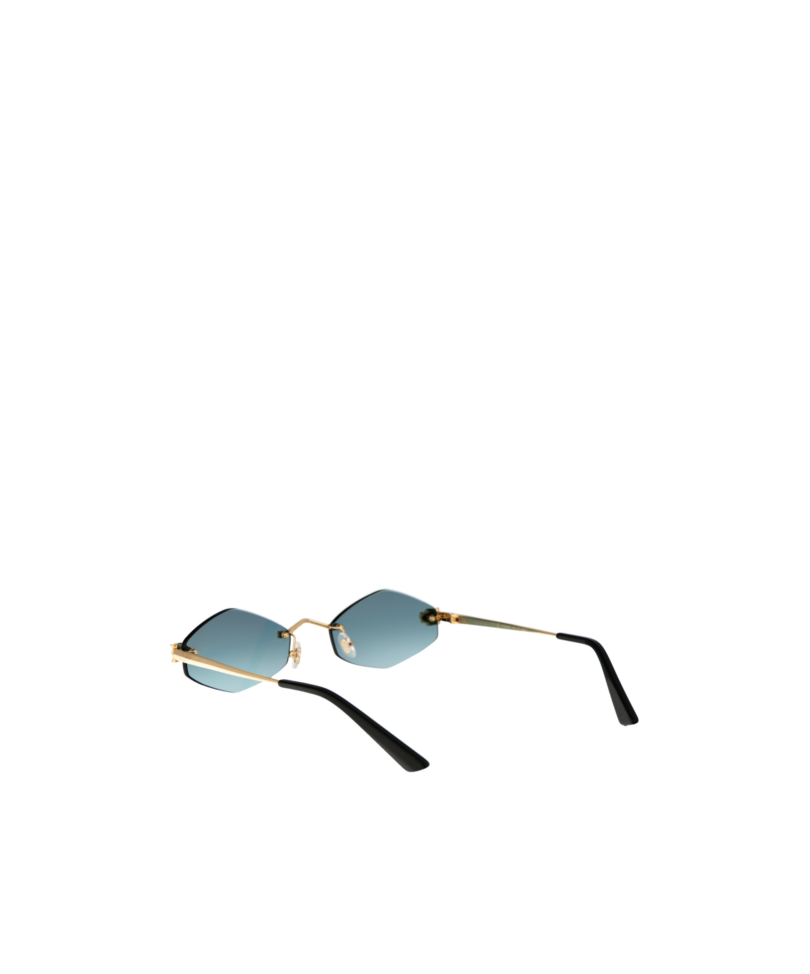Cartier Geometric Frame Sunglasses In Blue