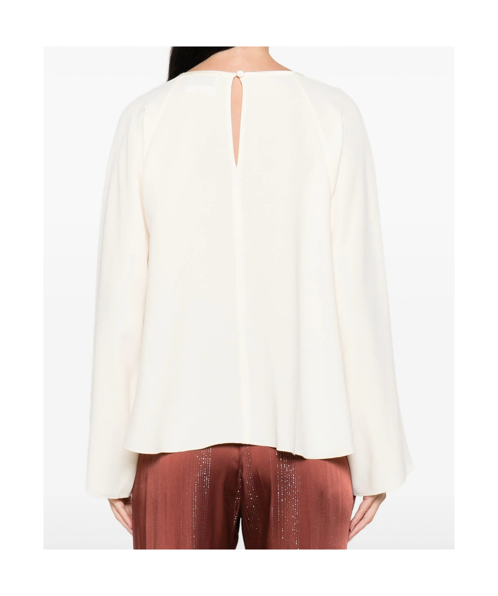 Forte Forte Matte Anvers Satin Embroidered Top In White