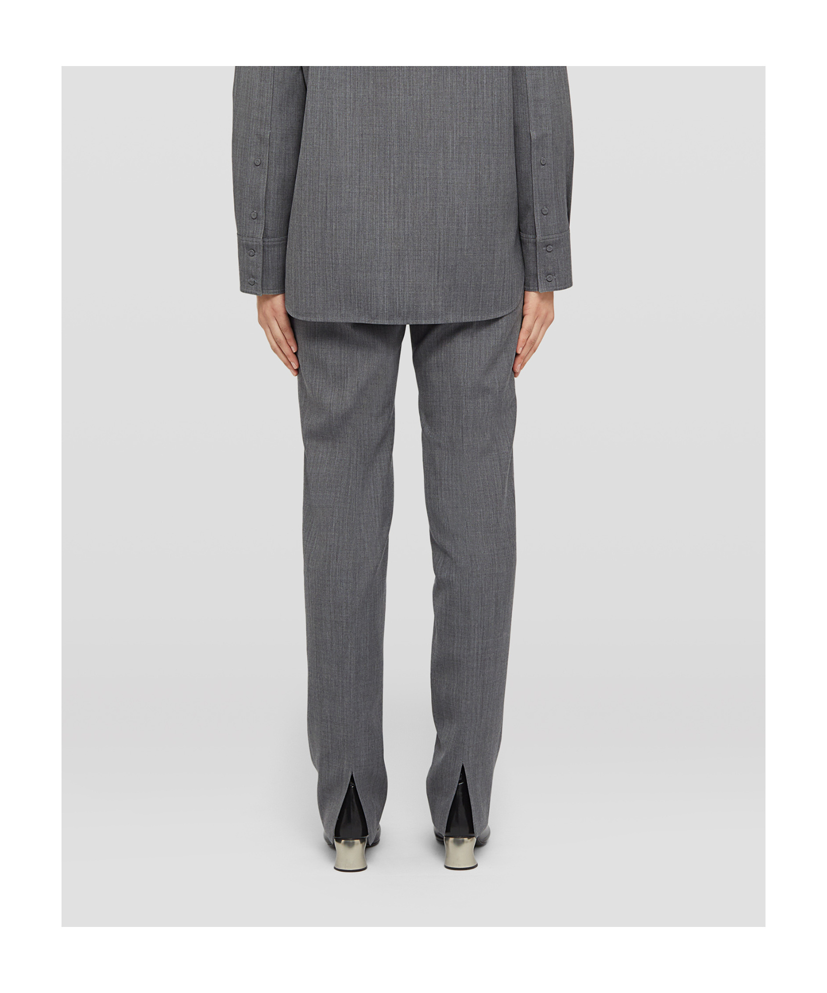 Jil Sander Gray Wool Trousers In Gray