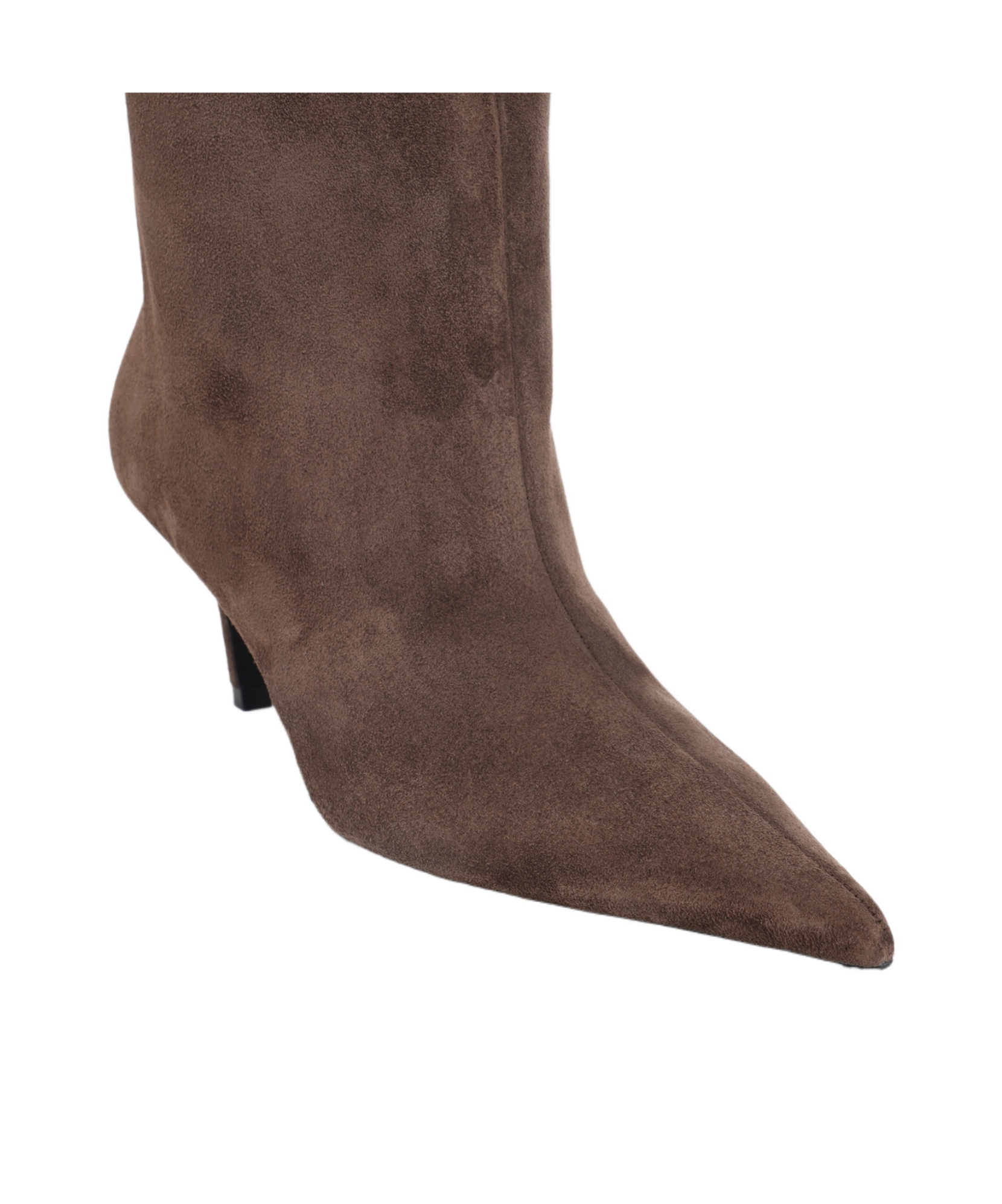 Amina Muaddi Pointed-toe Ankle Boots In Brown