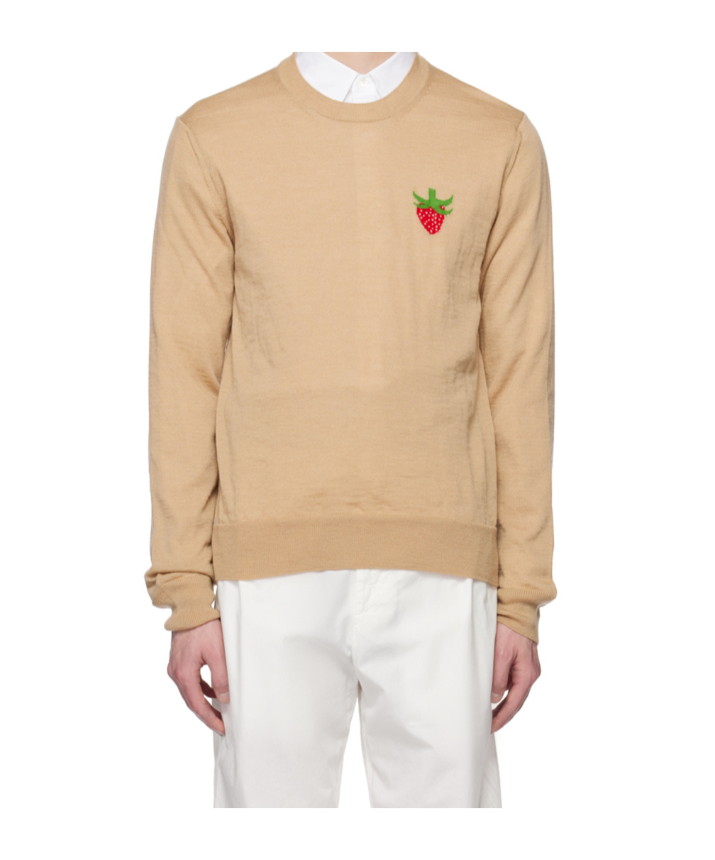 Comme Des Garçons Comme Des Garconsc X Brett Westfall Long-sleeved Sweater In Brown
