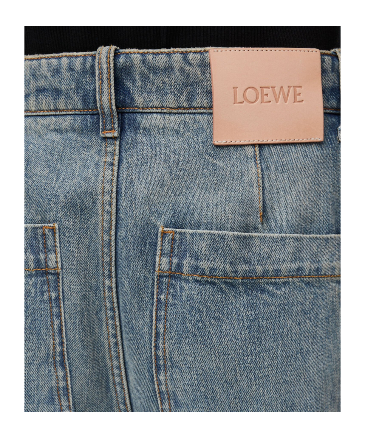 Loewe Logo-patch Straight Jeans In Gray