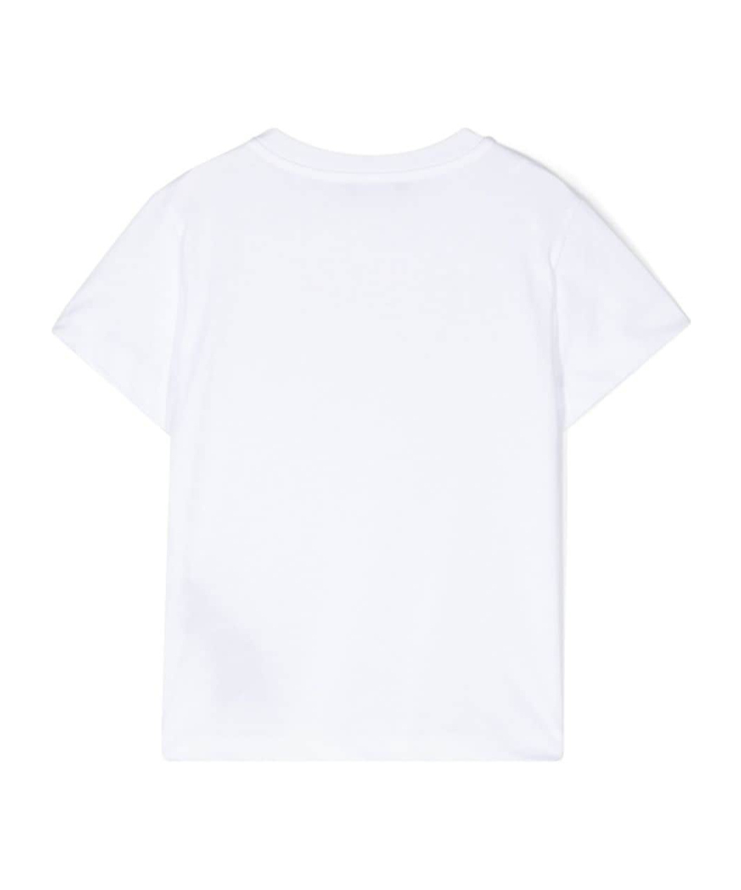 Shop Balmain Glittered-logo T-shirt In White