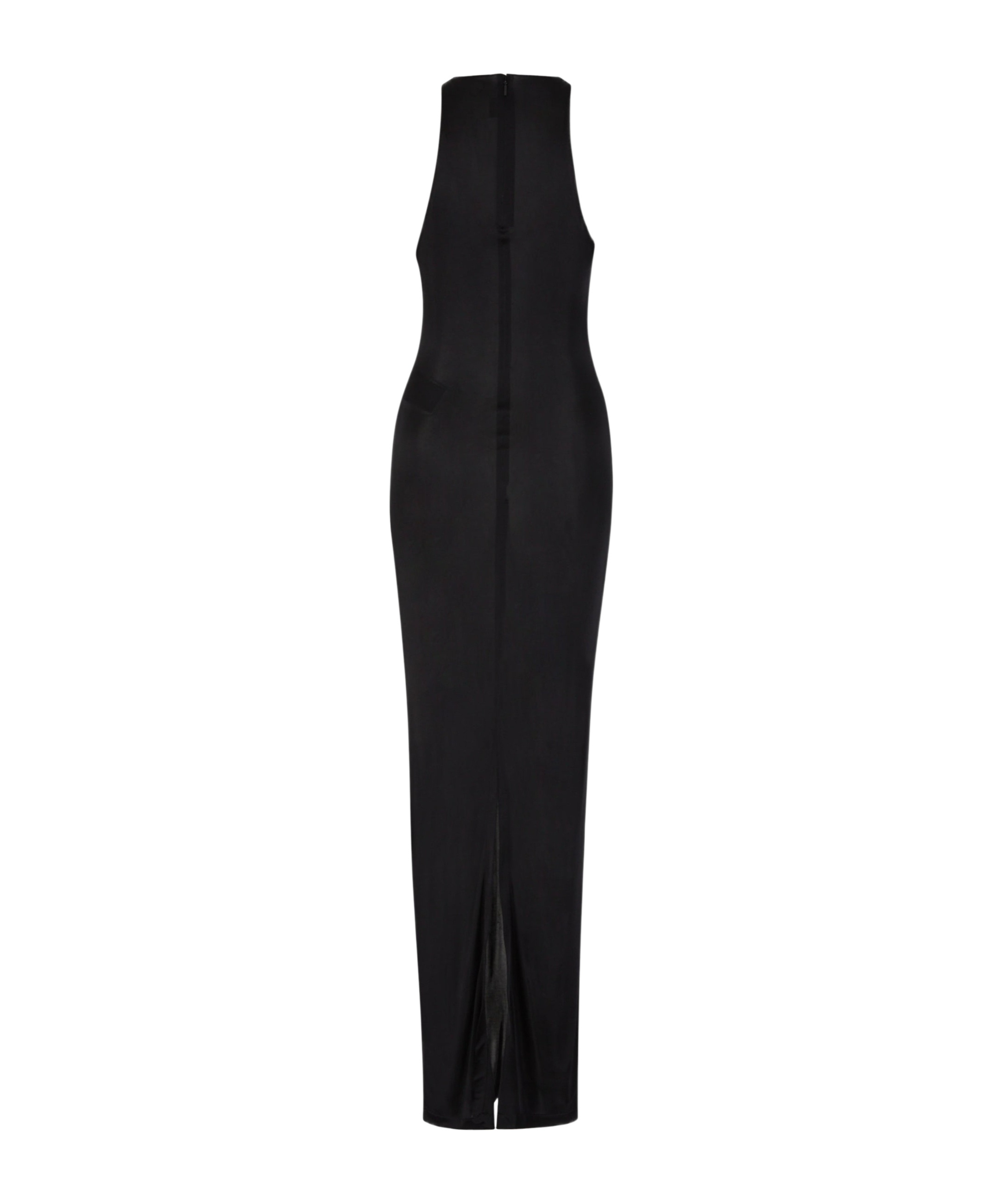 Saint Laurent Long Viscose Dress In Black