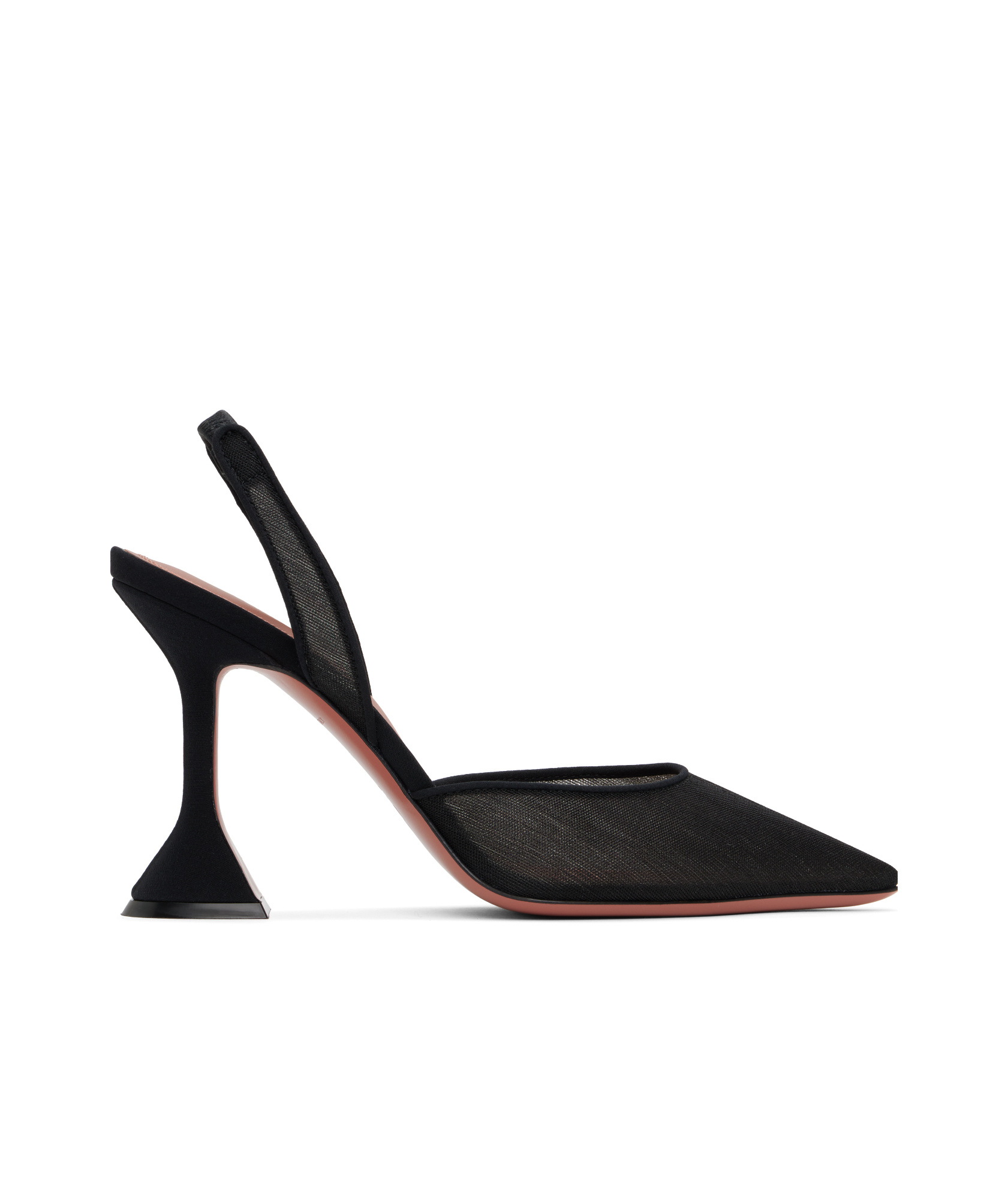 Amina Muaddi Womens Black Holli 95 Sling-back Heeled Mesh Courts In Black