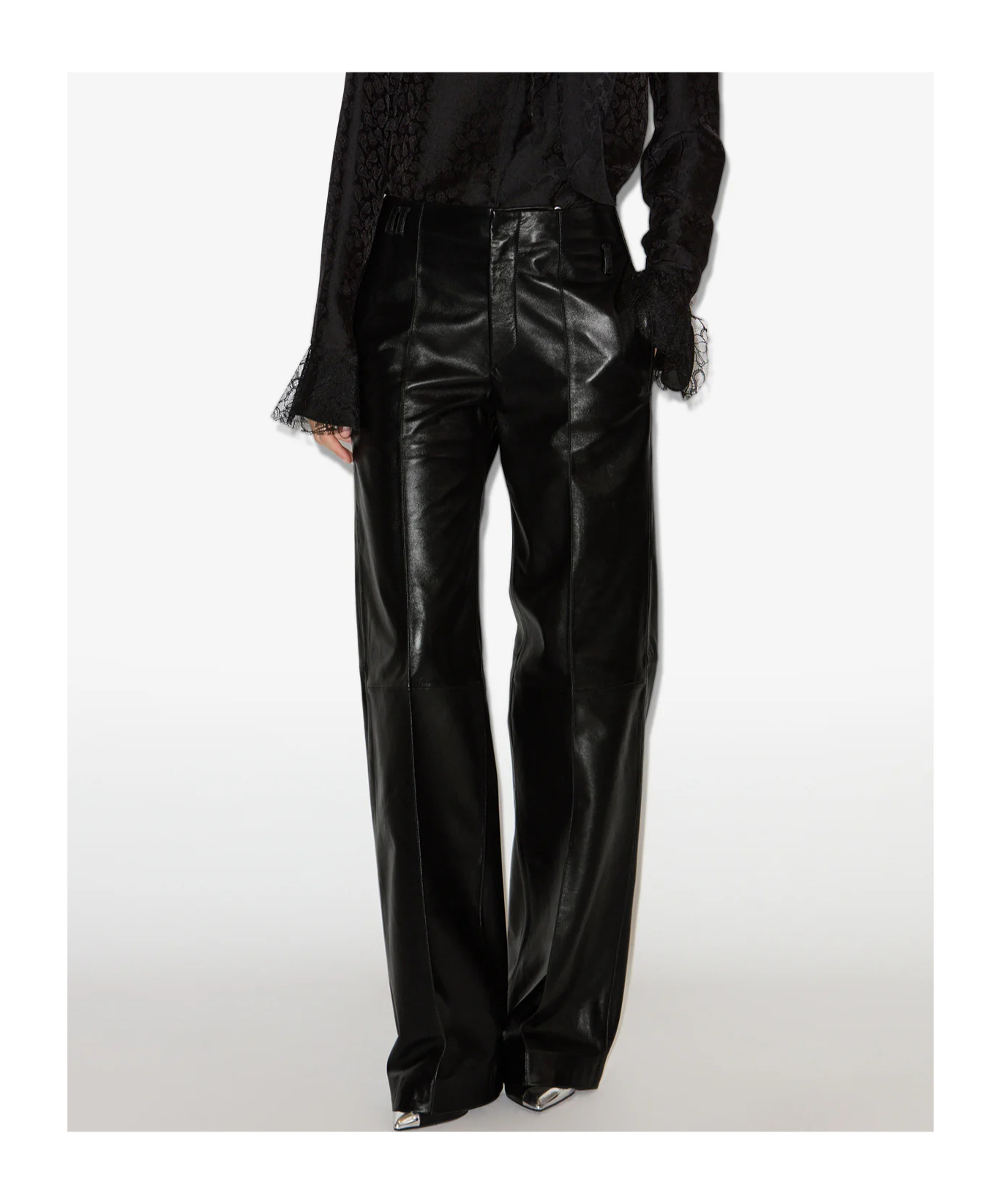 Isabel Marant Ciara Leather Trousers In Black