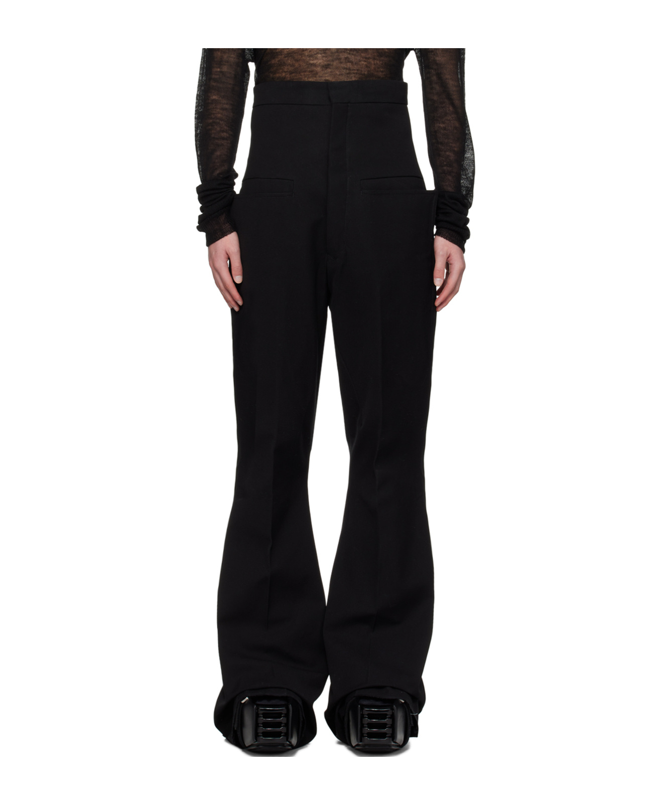 Rick Owens Black Dirt Lido Trousers In Black