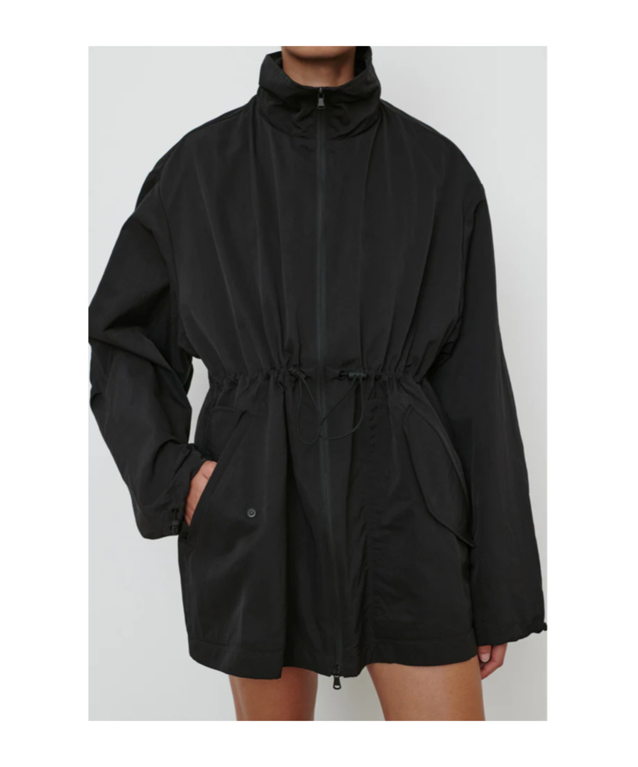 Wardrobe.nyc Drawstring Waist Casual Jacket In Black