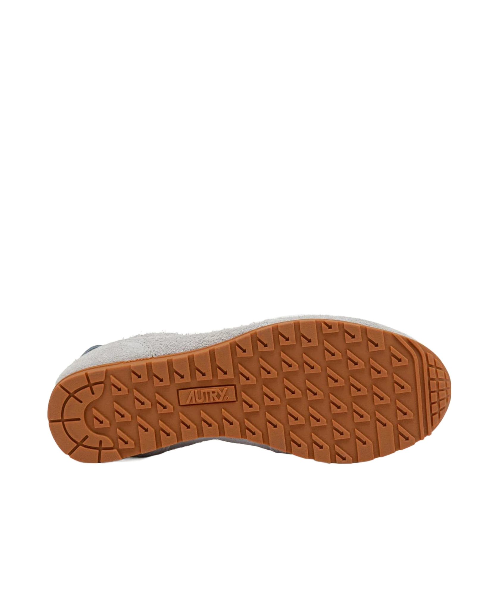 Autry Windspin Low Suede Sneakers With Ultra-flat Sole In Gray