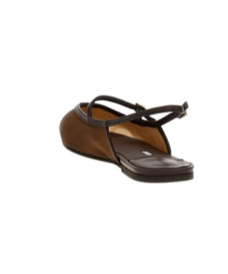 Shop Le Silla Morgana Slingback Flat Shoes In Brown
