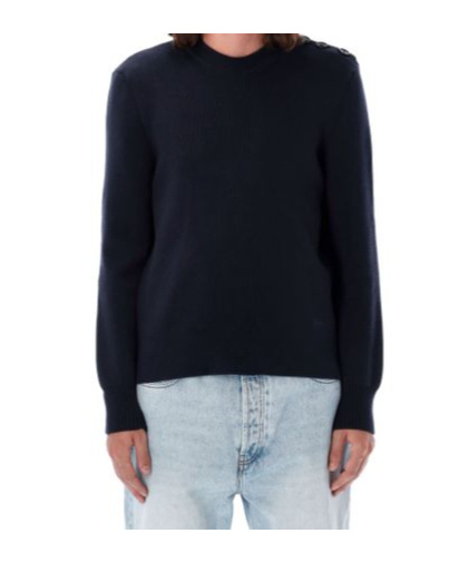 Ami Alexandre Mattiussi Ami Ami Paris Sailor Crewneck Jumper In Black