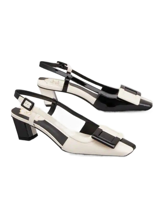 Roger Vivier Belle Vivier Optical Slingback Pumps In White