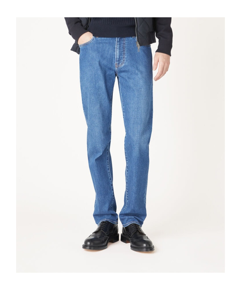 Loro Piana Belt-loop Jeans In Blue