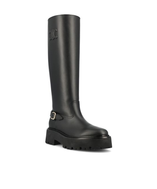 Celine Triope Buckle Boots In Black