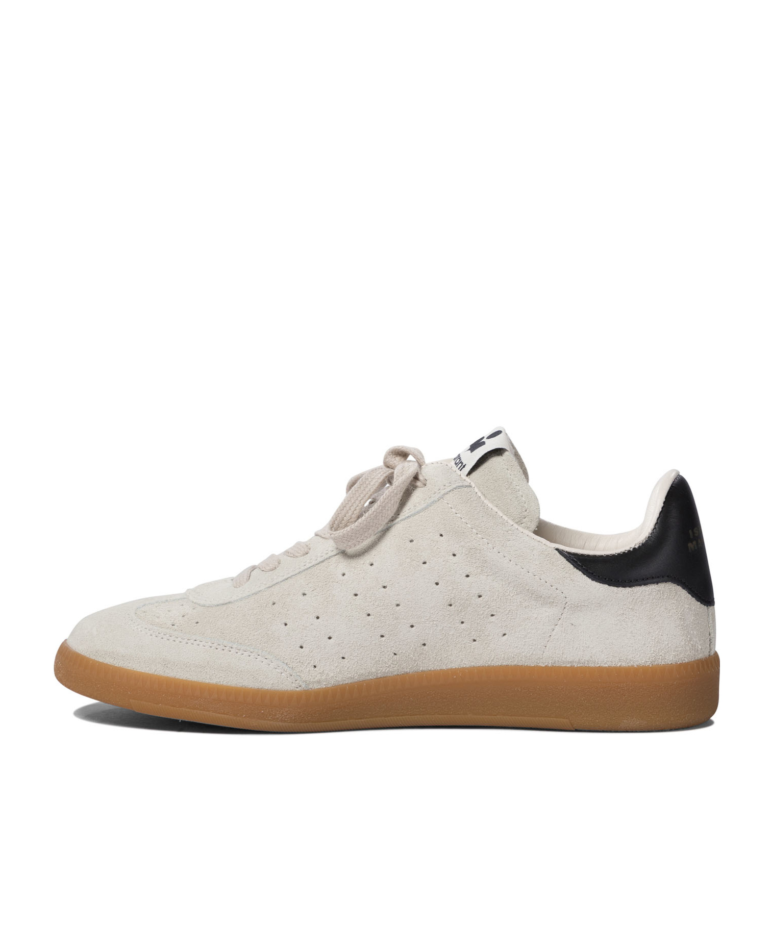 Isabel Marant Suede Sneakers With Branded Heel Counter In White