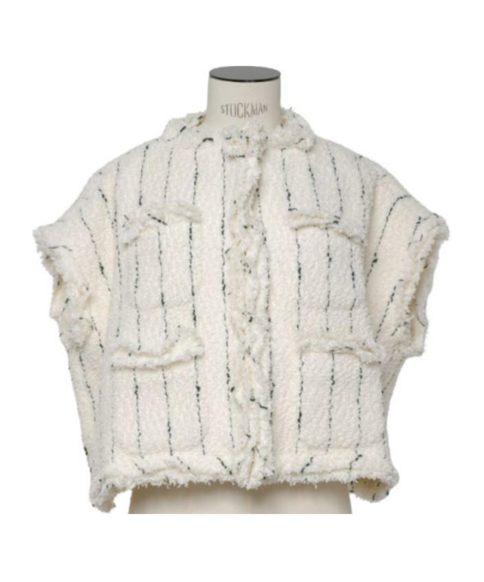 Sacai Tweed Vest In White