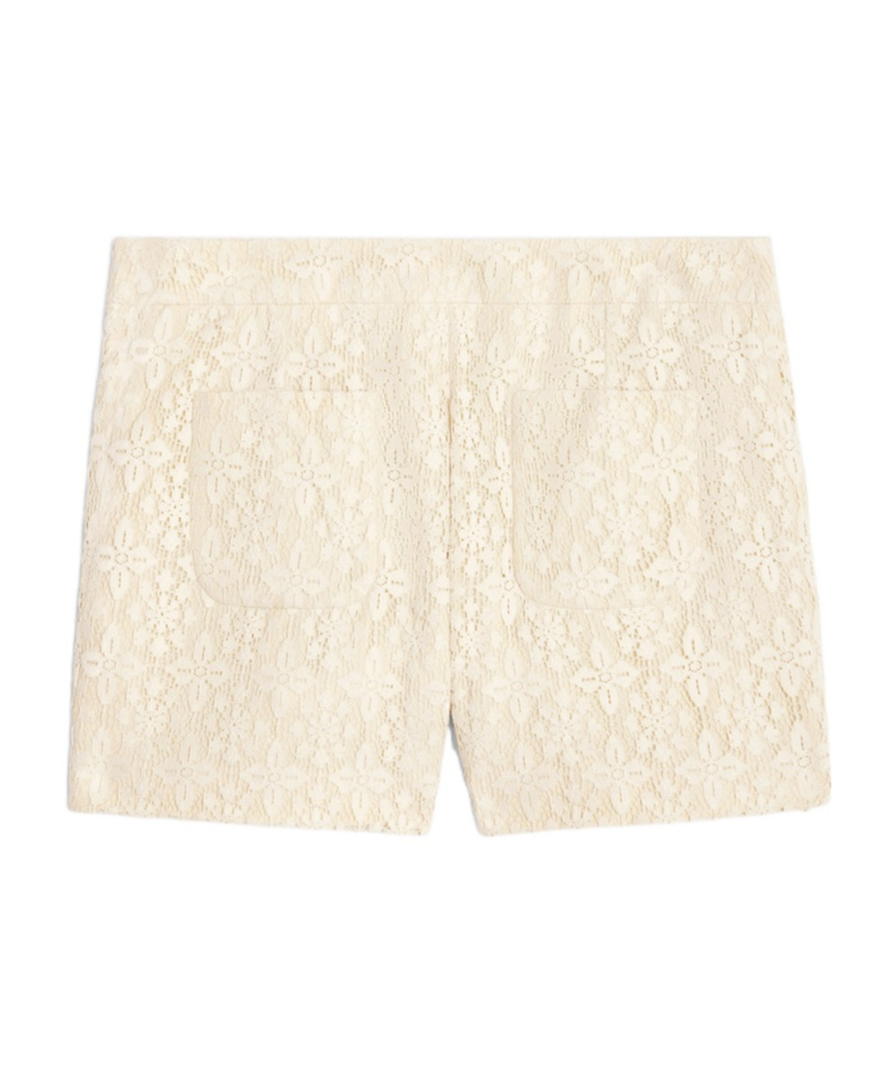 Celine Romy Mini Shorts In Lace Cotton In White